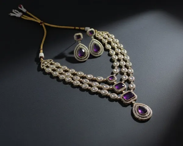 Purple_Brass_Necklace_Set_For_Women